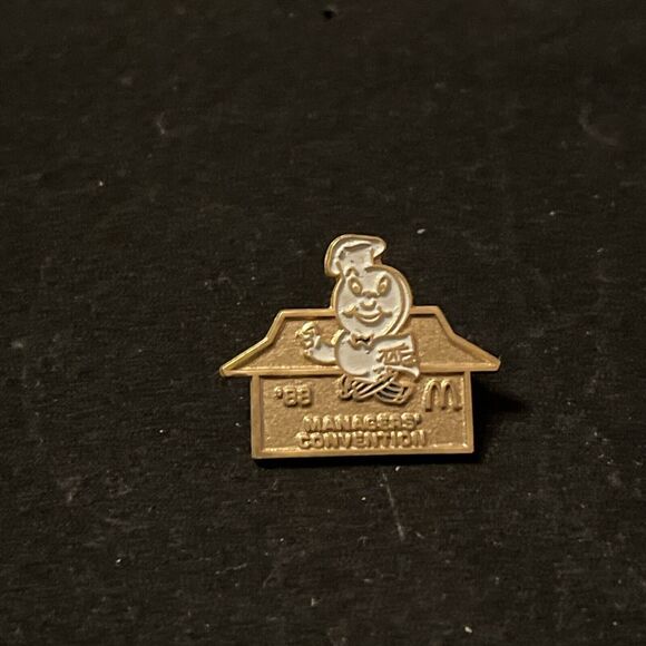 McDonald's 1988‎ Managers' Convention Speedee Employee Lapel Hat Pin - Picture 1 of 3